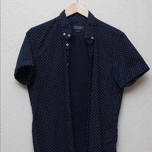 Zara medium short sleeve shirt with dot pattern
